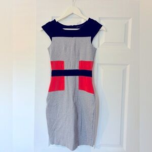 FRENCH CONNECTION
Womens Multicoloured Viscose Pencil Dress Size 4 Round Neck